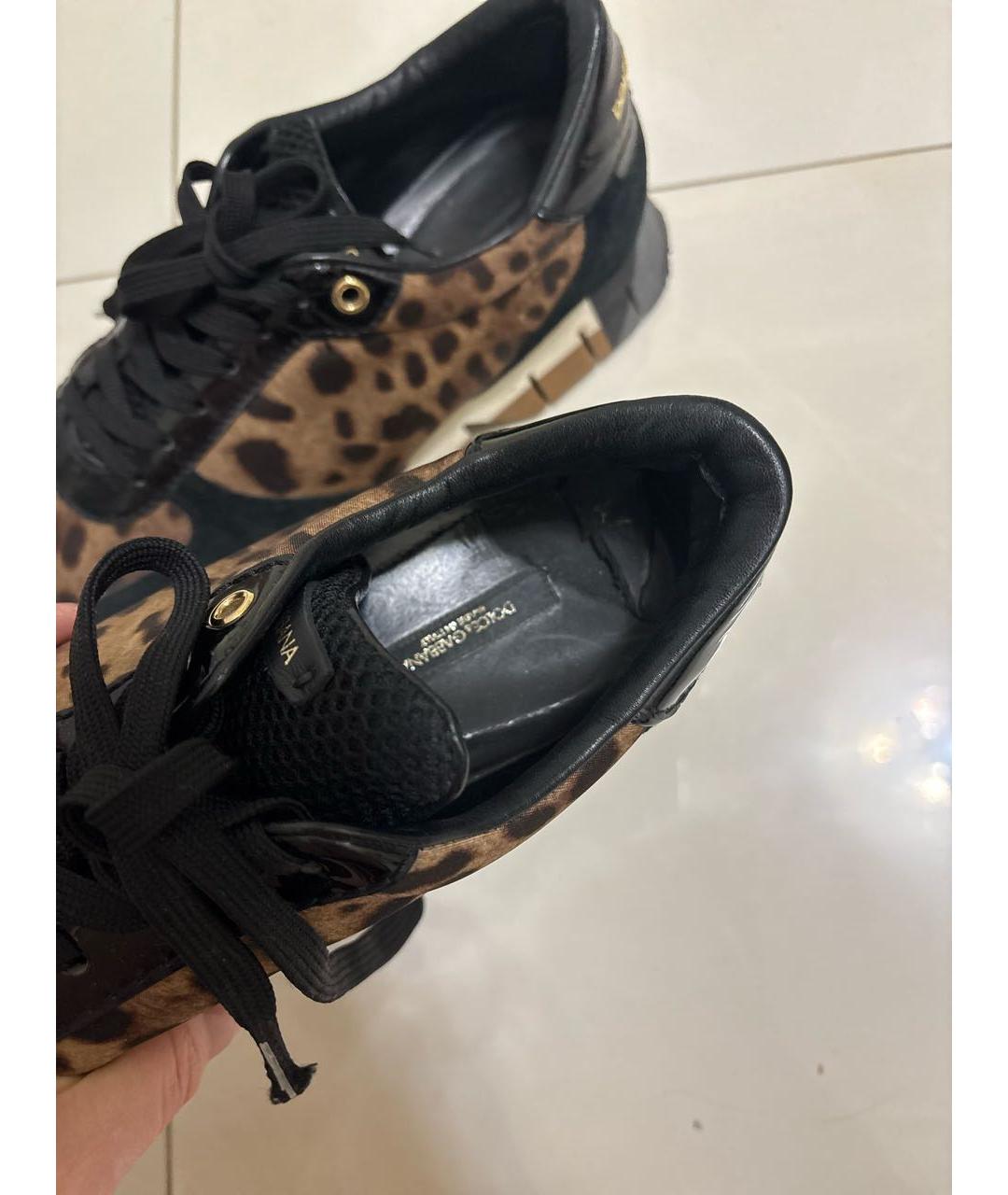 DOLCE&GABBANA Мульти замшевые кроссовки, фото 5