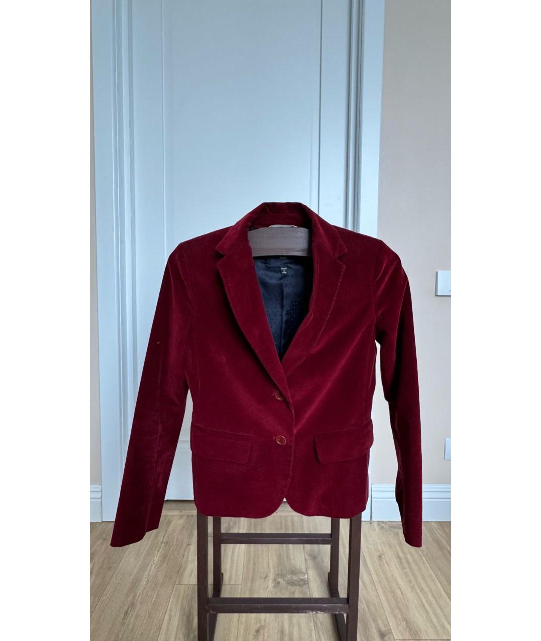 WEEKEND MAX MARA Бордовый хлопковый жакет/пиджак, фото 9