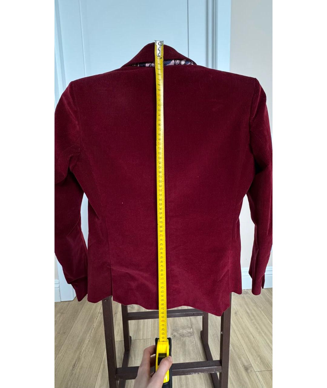 WEEKEND MAX MARA Бордовый хлопковый жакет/пиджак, фото 4