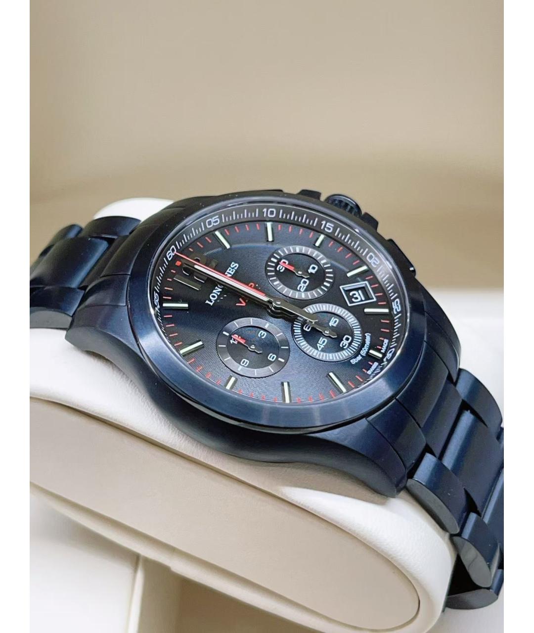 LONGINES Черные часы, фото 3