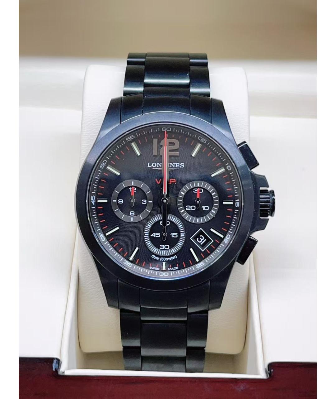 LONGINES Черные часы, фото 2