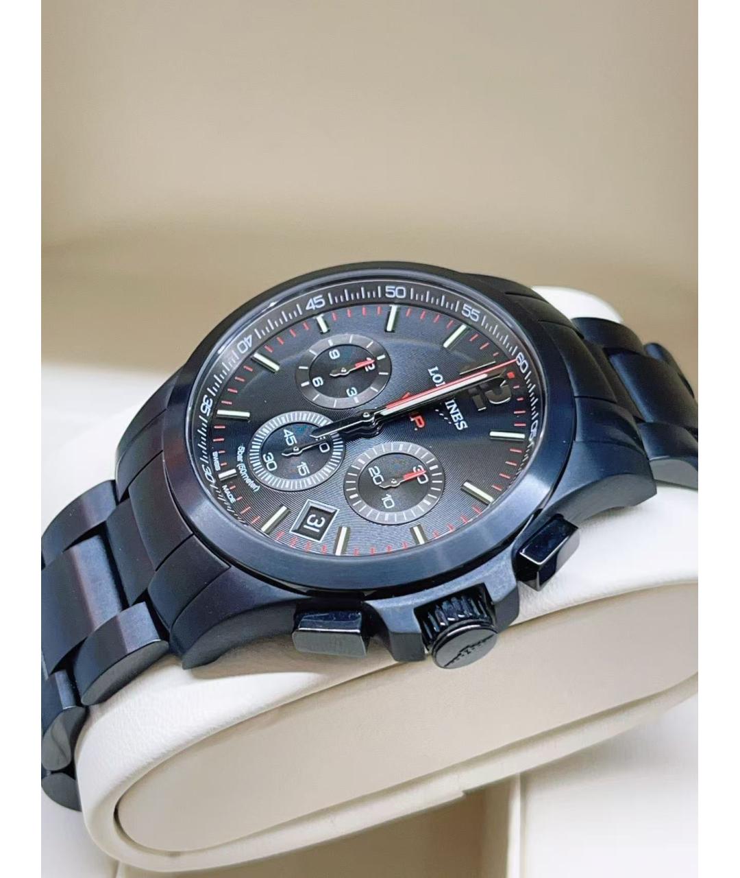 LONGINES Черные часы, фото 4