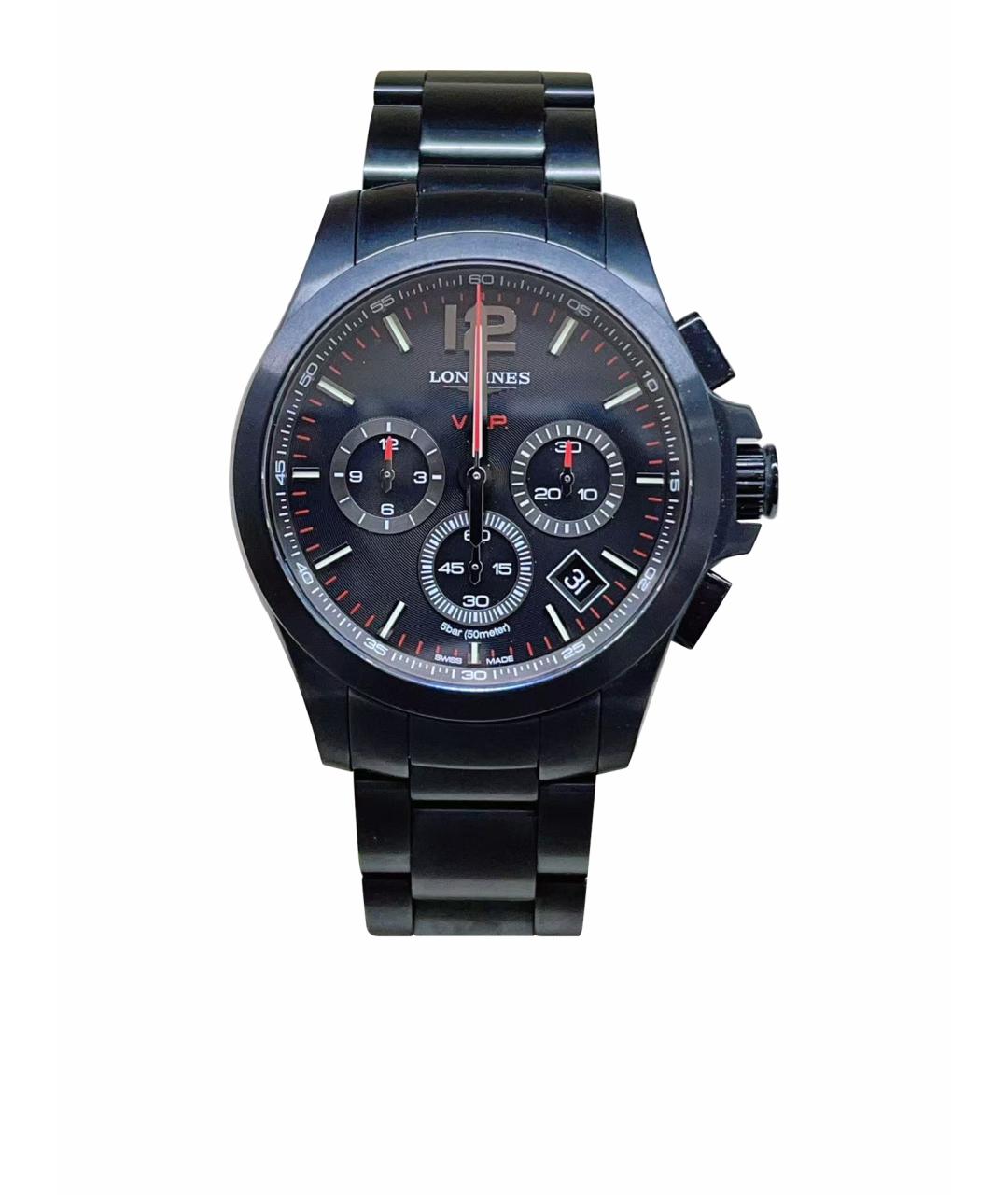 LONGINES Черные часы, фото 1