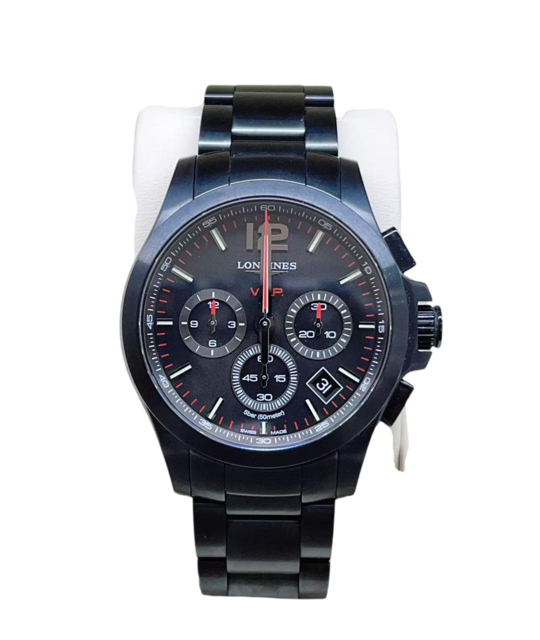 LONGINES Черные часы, фото 5