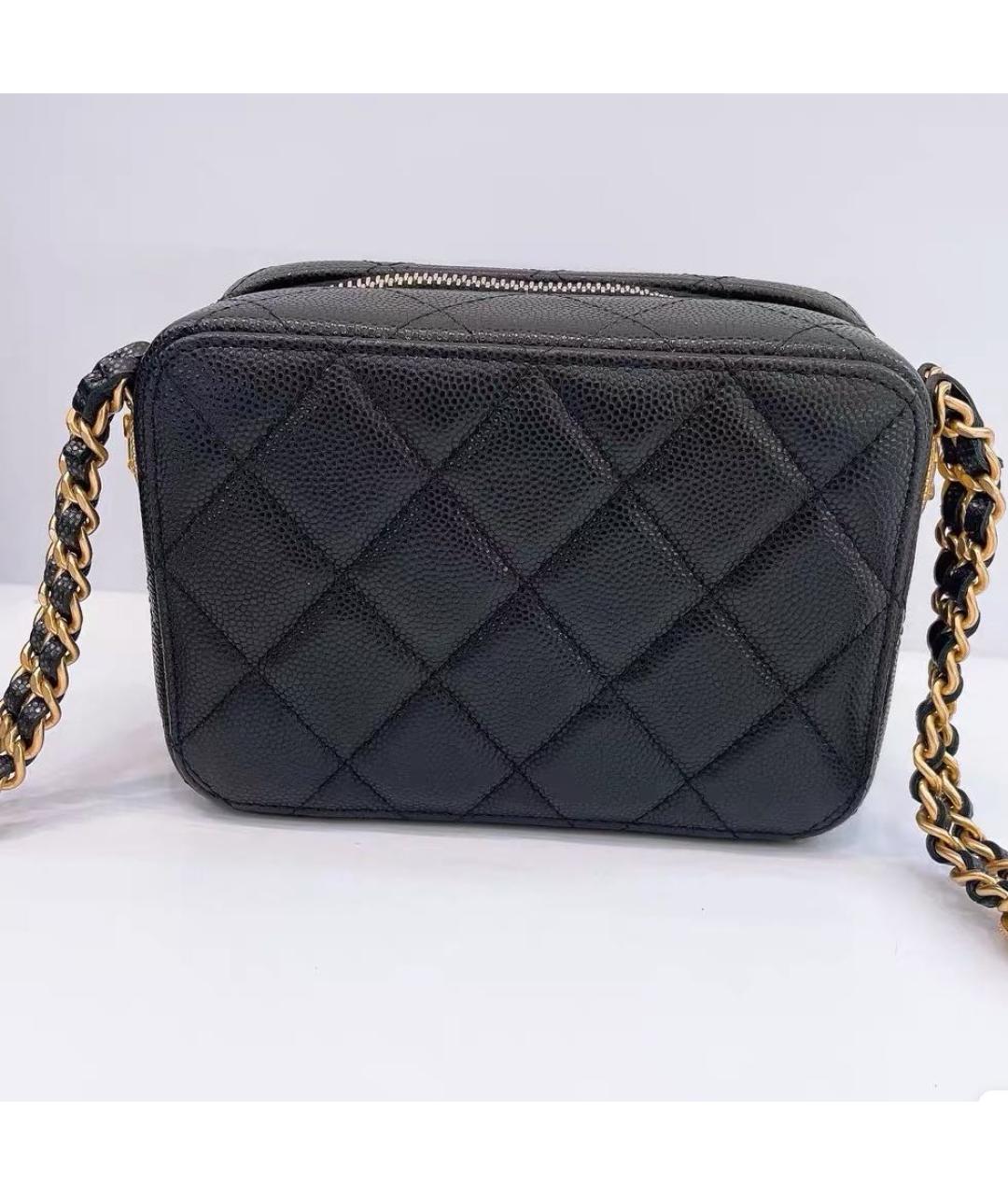 CHANEL Черная кожаная сумка через плечо, фото 3