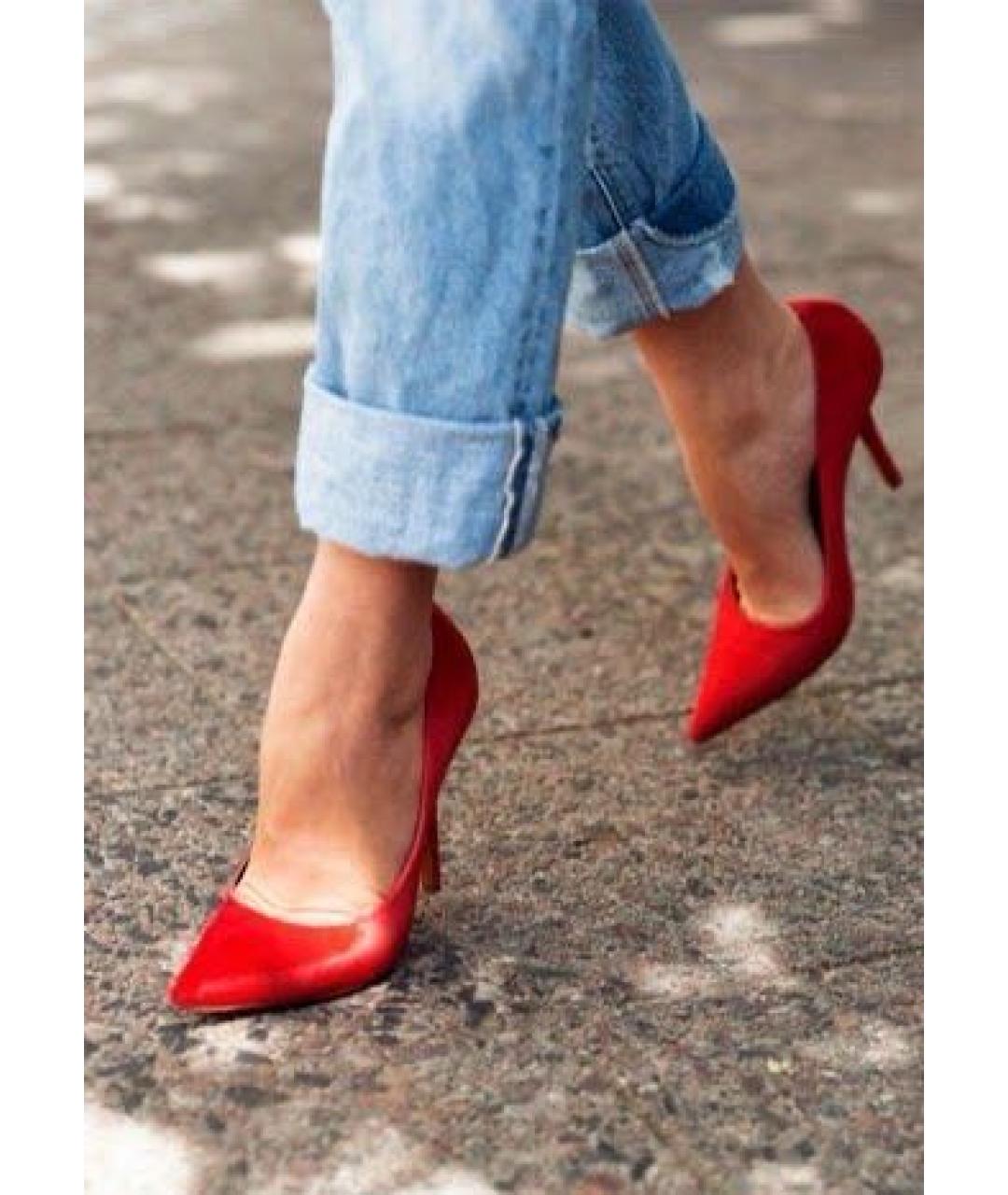 DOLCE&GABBANA Красные кожаные туфли, фото 7