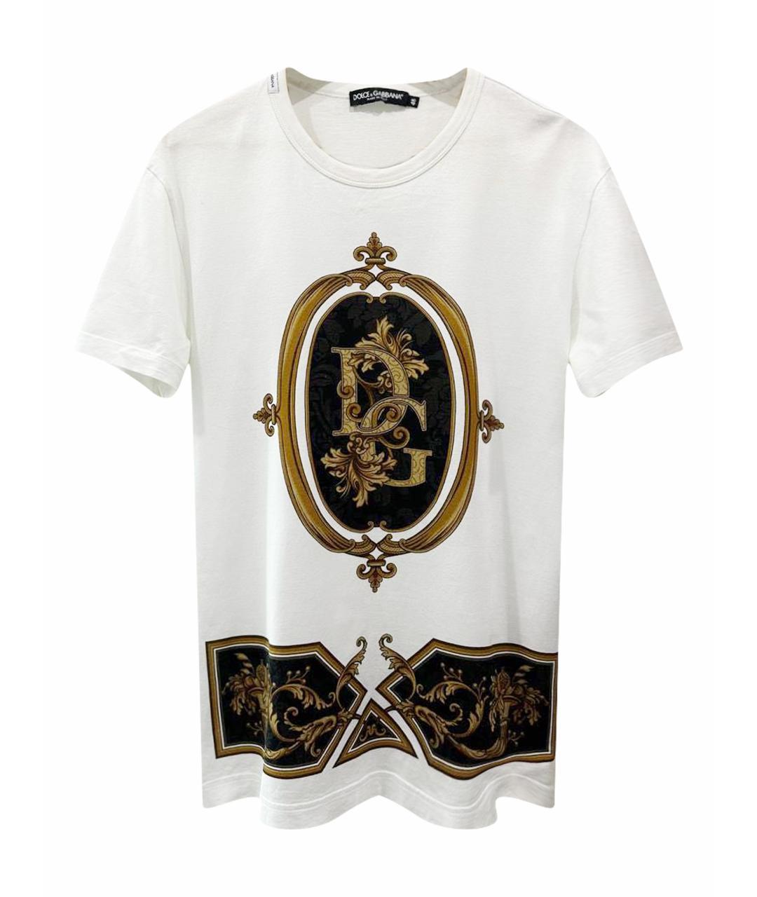 DOLCE&GABBANA Белая хлопковая футболка, фото 1