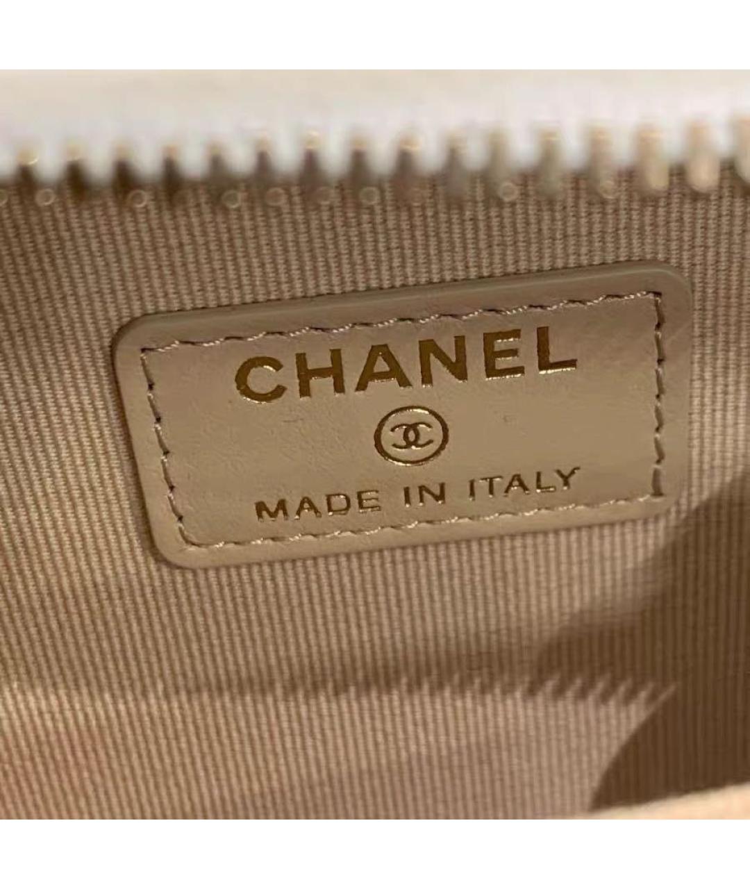 CHANEL Белая кожаная сумка через плечо, фото 8