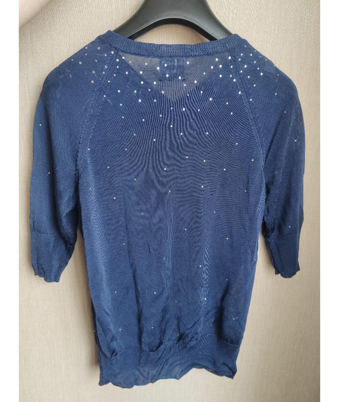 MOSCHINO Темно-синий полиэстеровый джемпер / свитер, фото 2