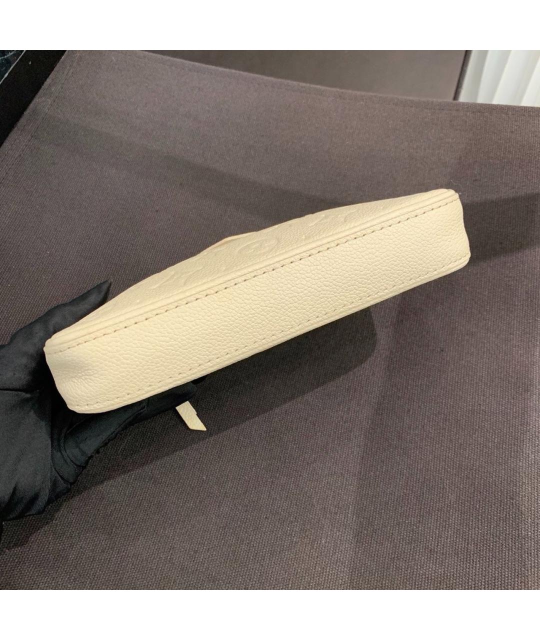 LOUIS VUITTON Белая кожаная сумка через плечо, фото 4