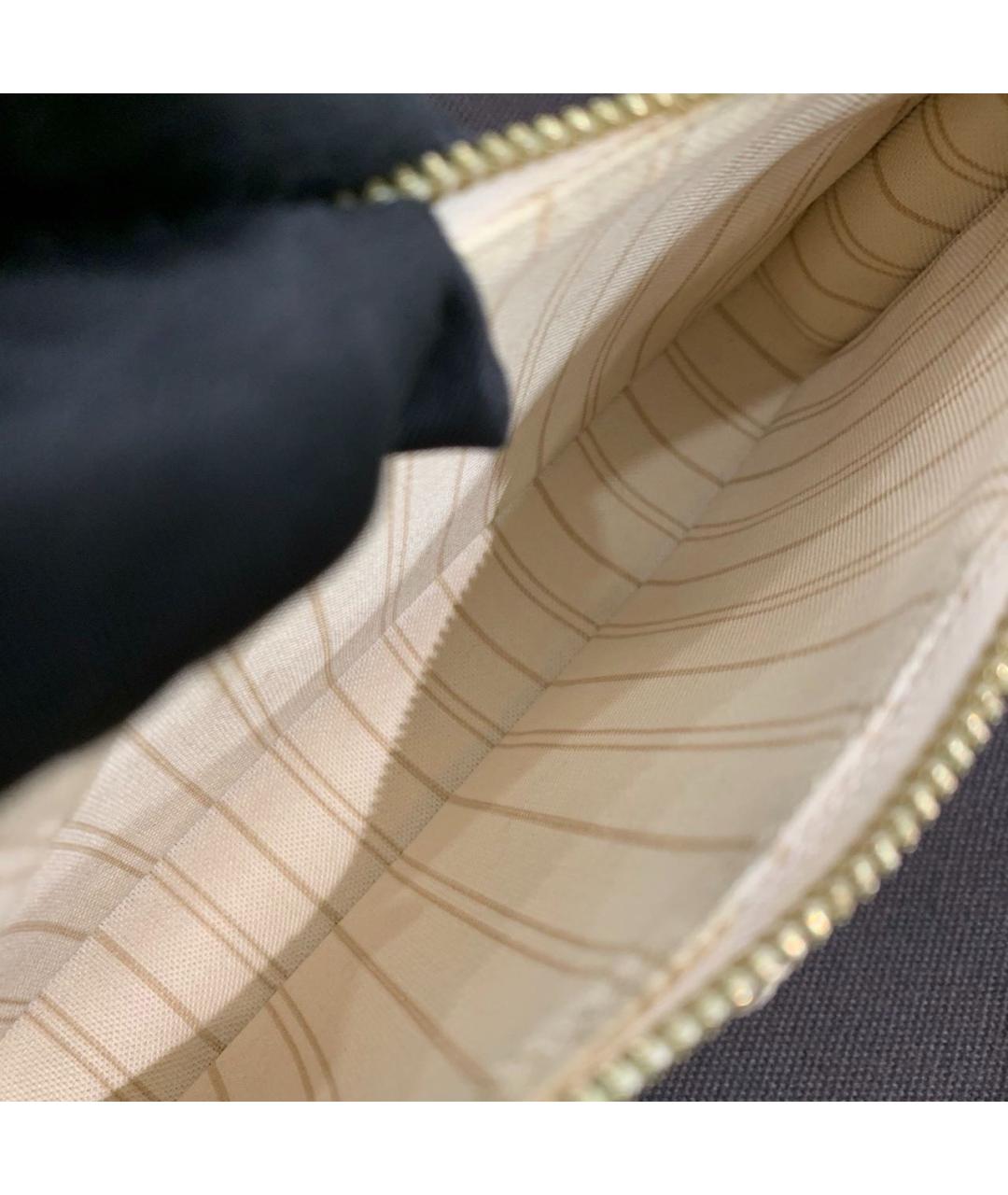 LOUIS VUITTON Белая кожаная сумка через плечо, фото 6