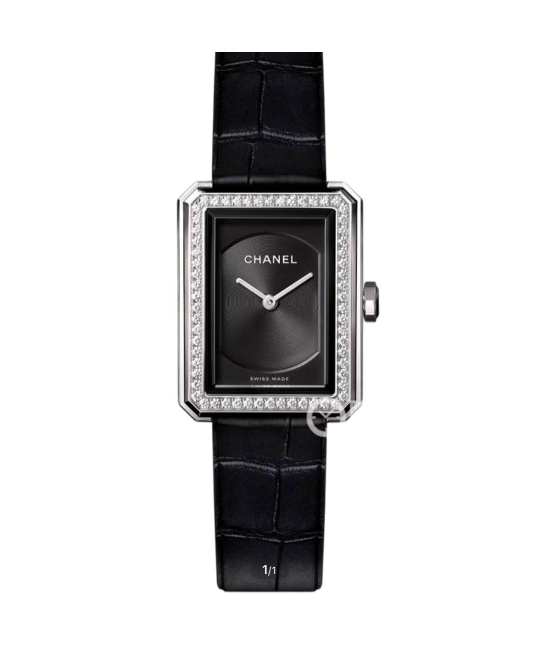 CHANEL Черные часы, фото 1