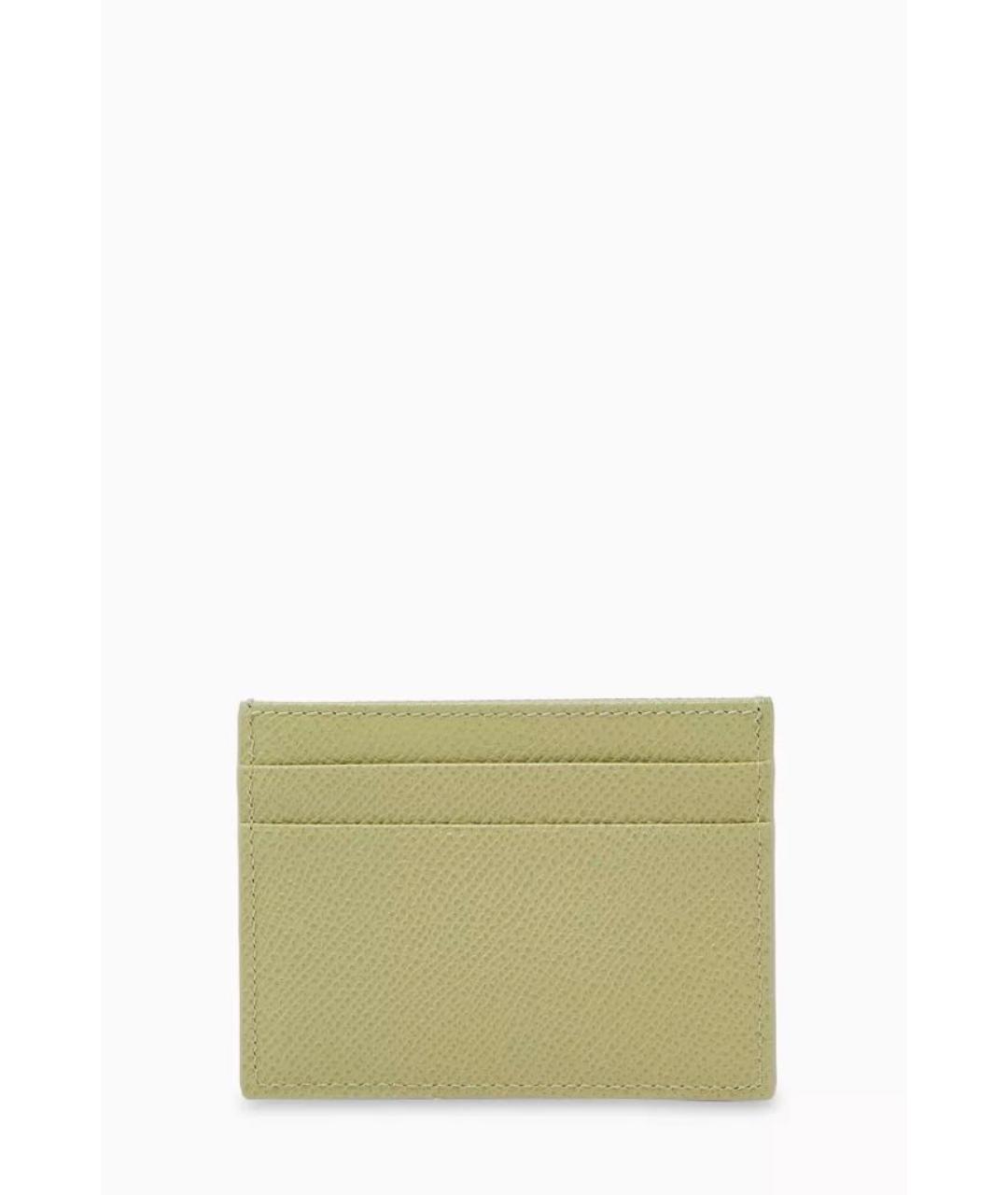 DOLCE&GABBANA Салатовый кожаный кардхолдер, фото 2
