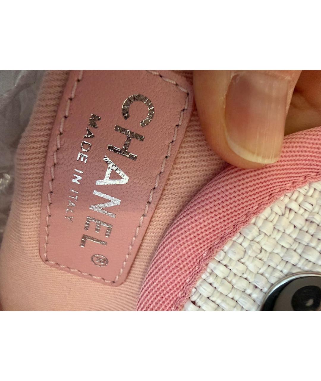 CHANEL Розовая твидовая сумка тоут, фото 5