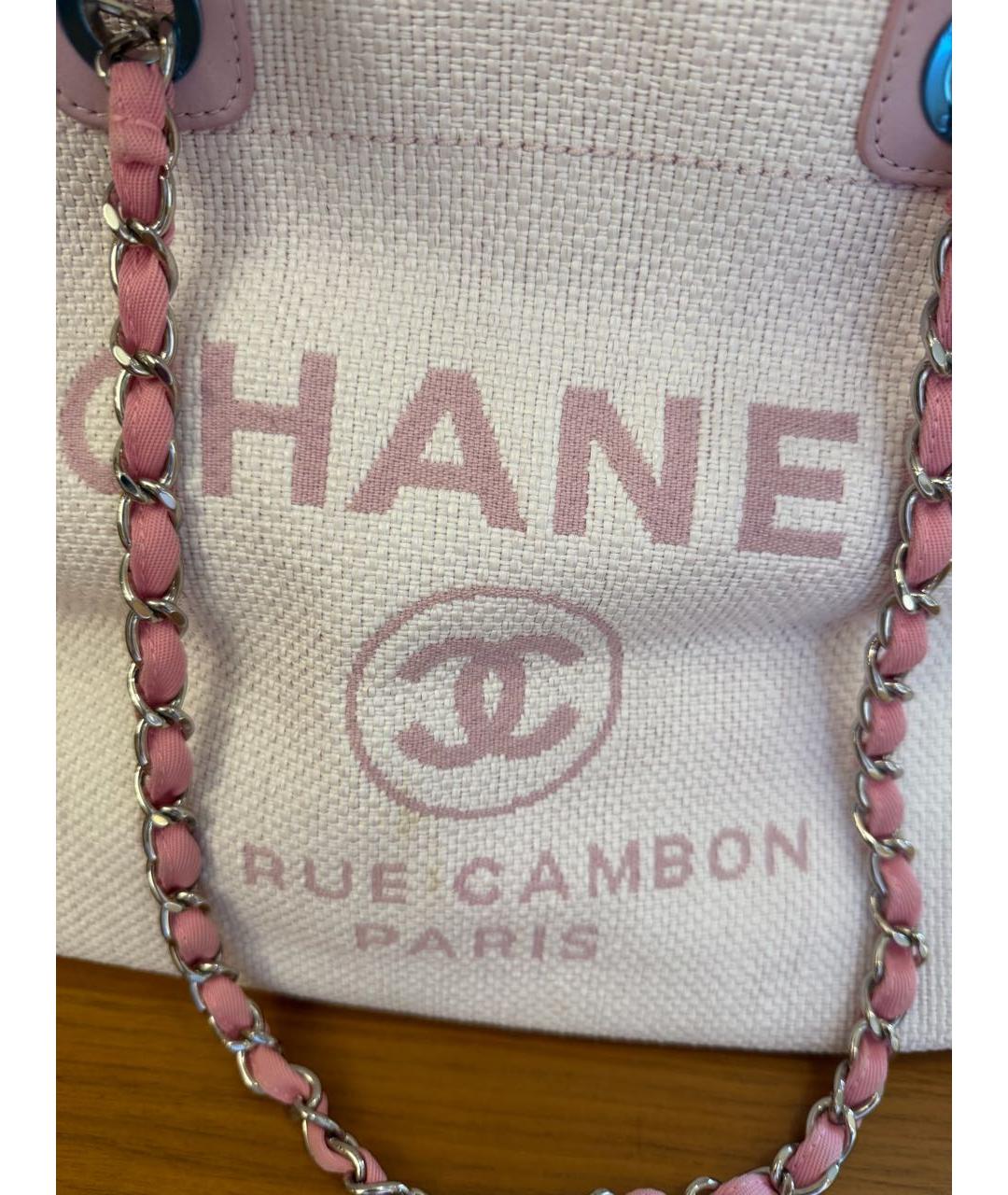 CHANEL Розовая твидовая сумка тоут, фото 2