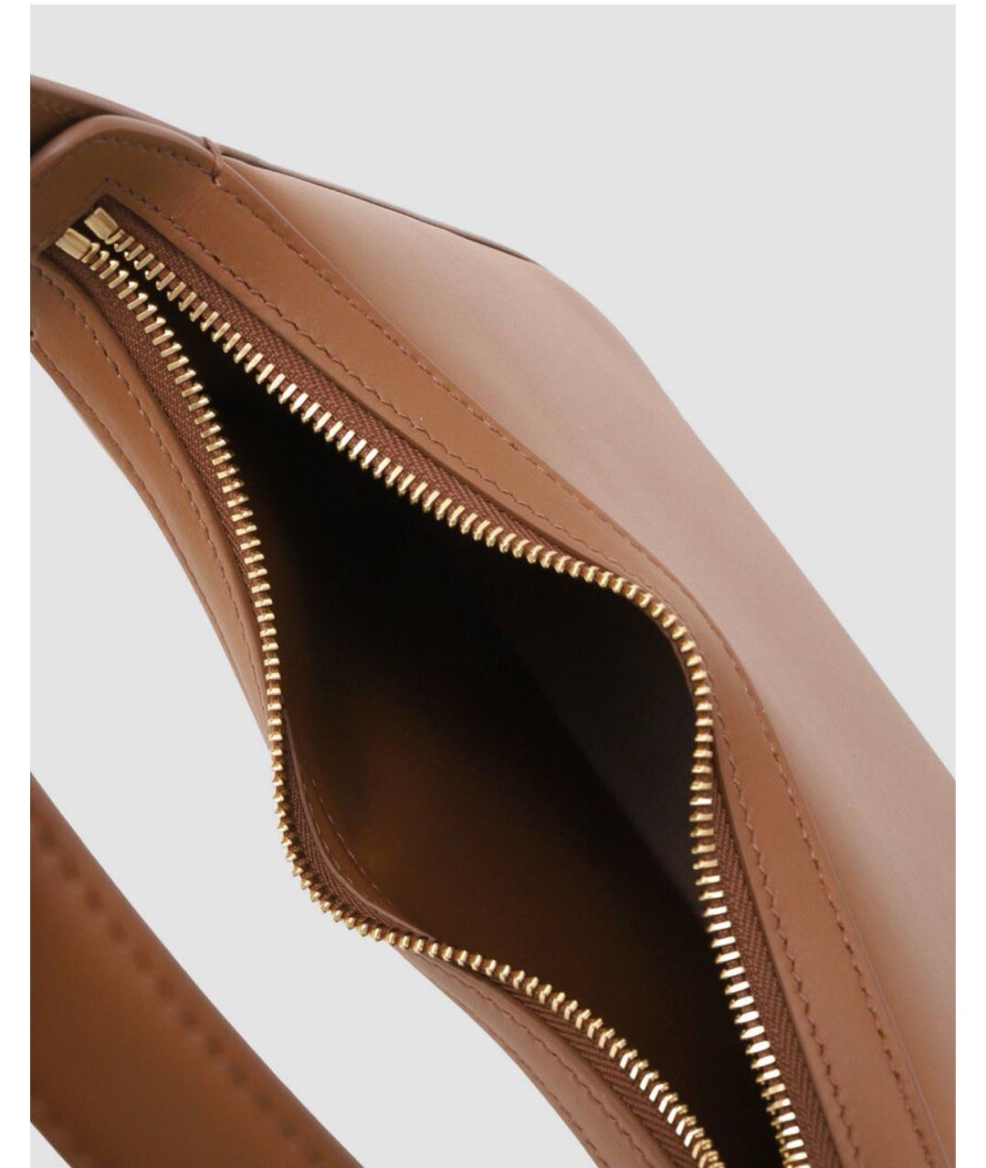 DOLCE&GABBANA Коричневая кожаная сумка с короткими ручками, фото 4