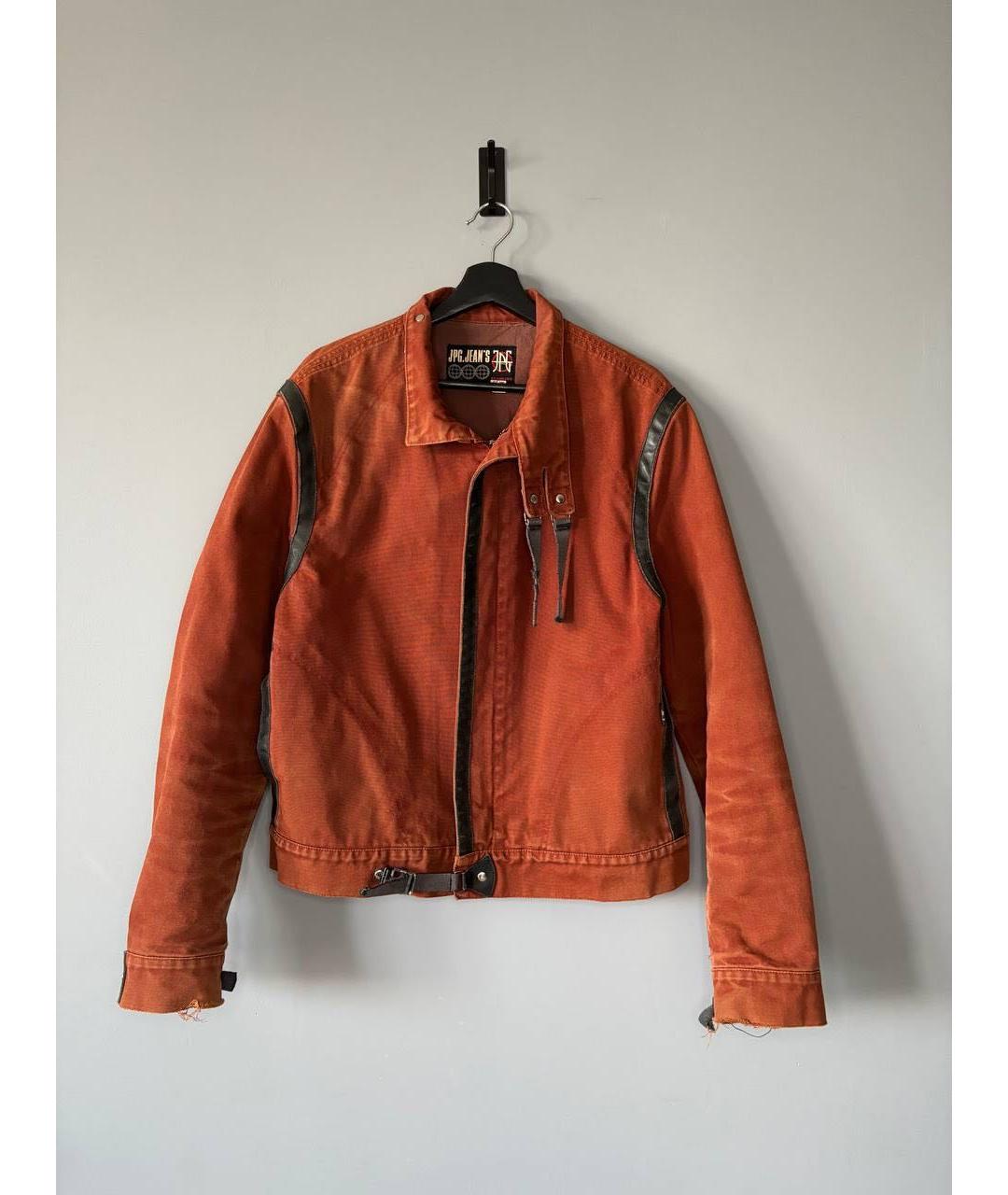 JEAN PAUL GAULTIER Оранжевая хлопковая куртка, фото 7