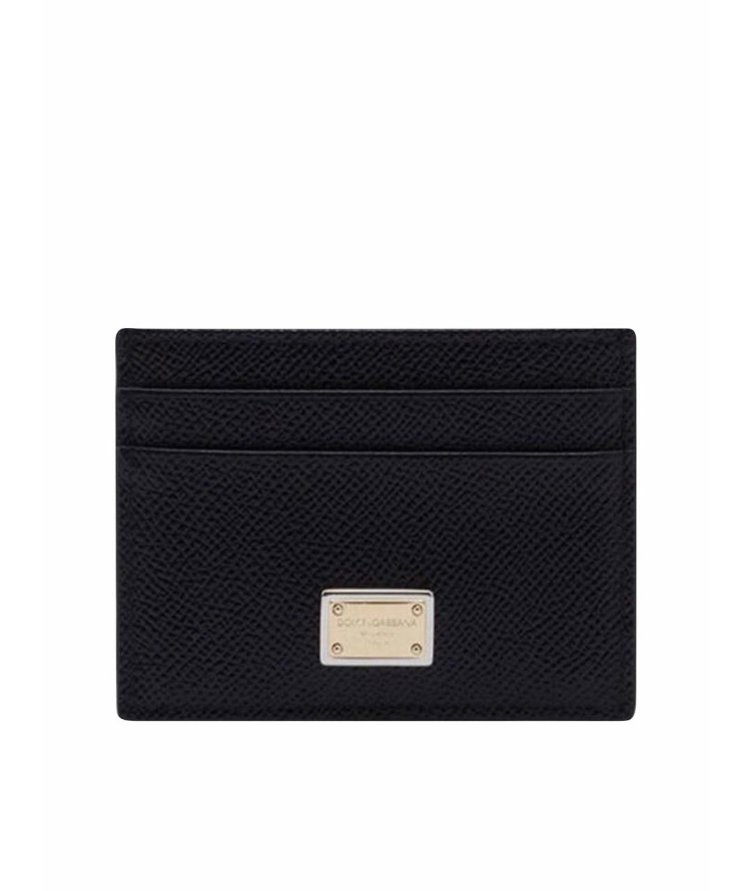 DOLCE&GABBANA Черный кожаный кардхолдер, фото 1