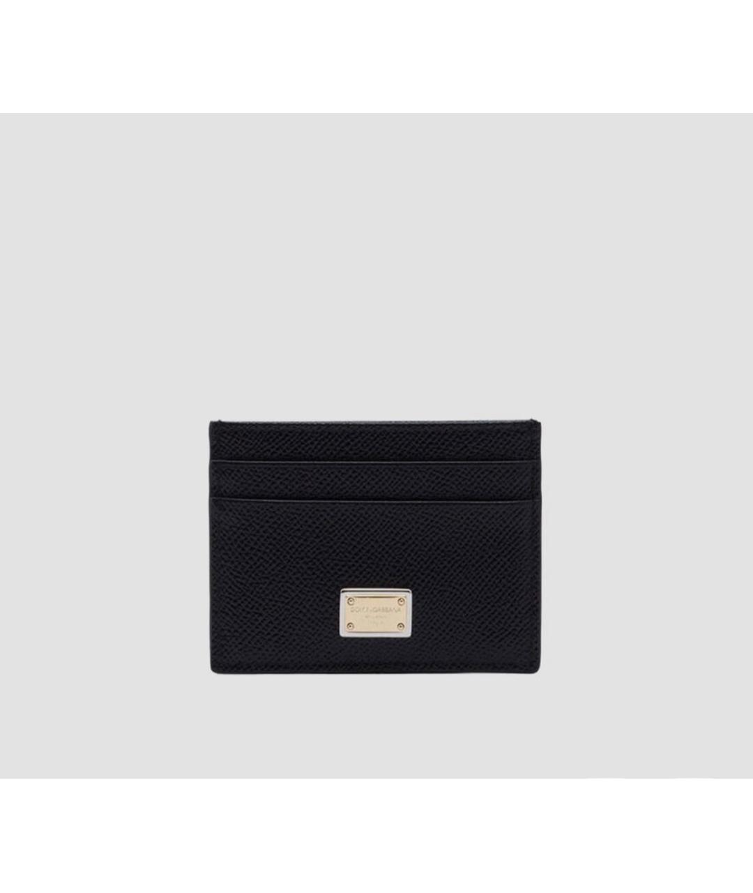 DOLCE&GABBANA Черный кожаный кардхолдер, фото 4