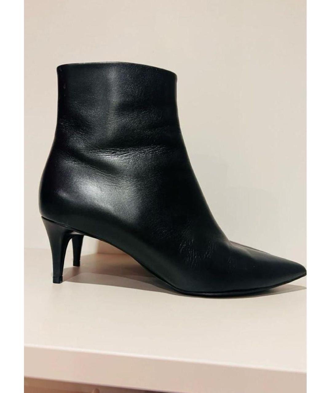 ALEXANDER WANG Черные кожаные ботильоны, фото 4