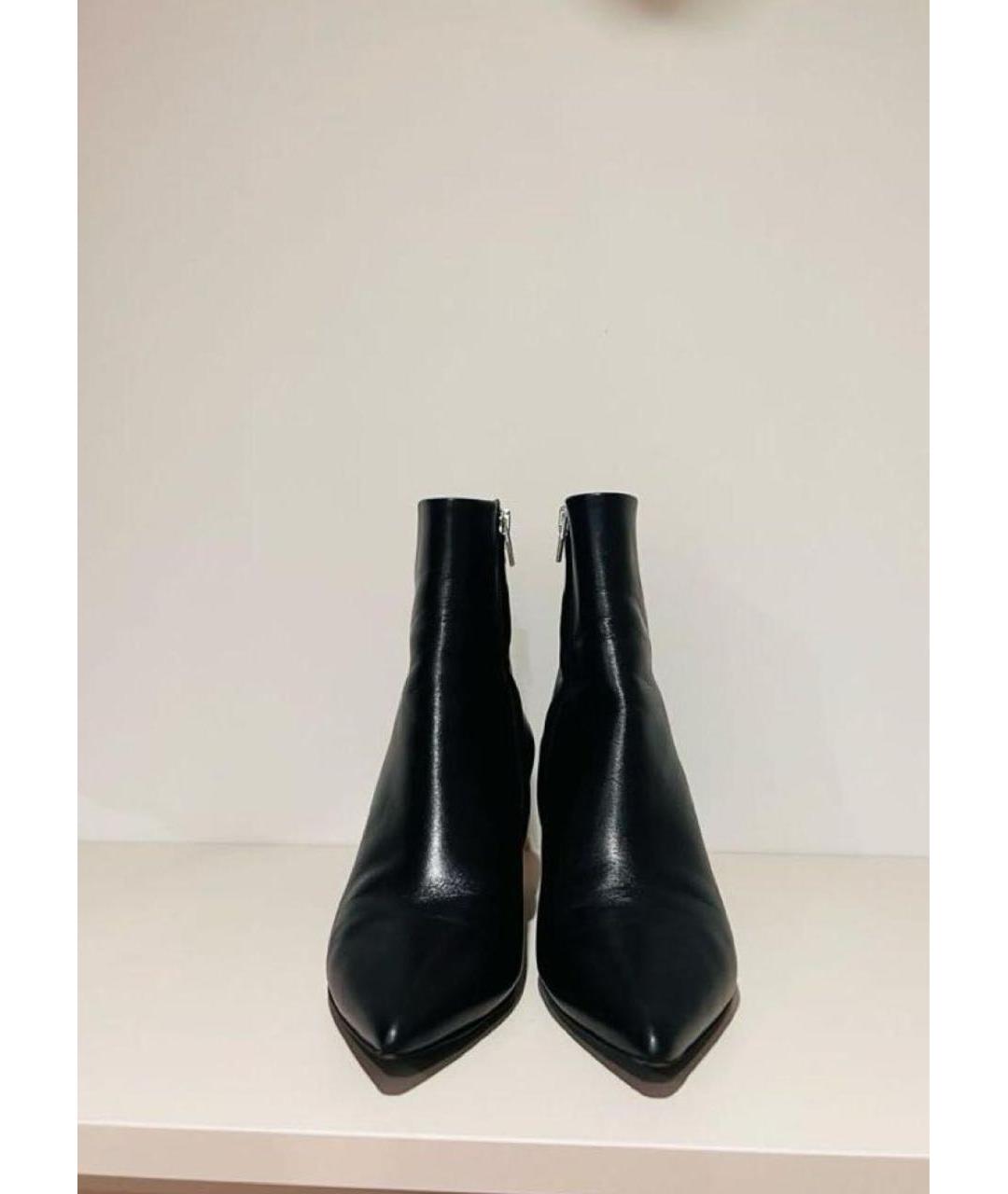 ALEXANDER WANG Черные кожаные ботильоны, фото 2