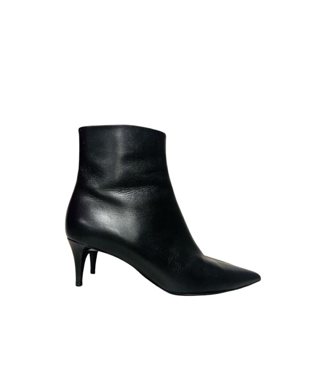 ALEXANDER WANG Черные кожаные ботильоны, фото 1