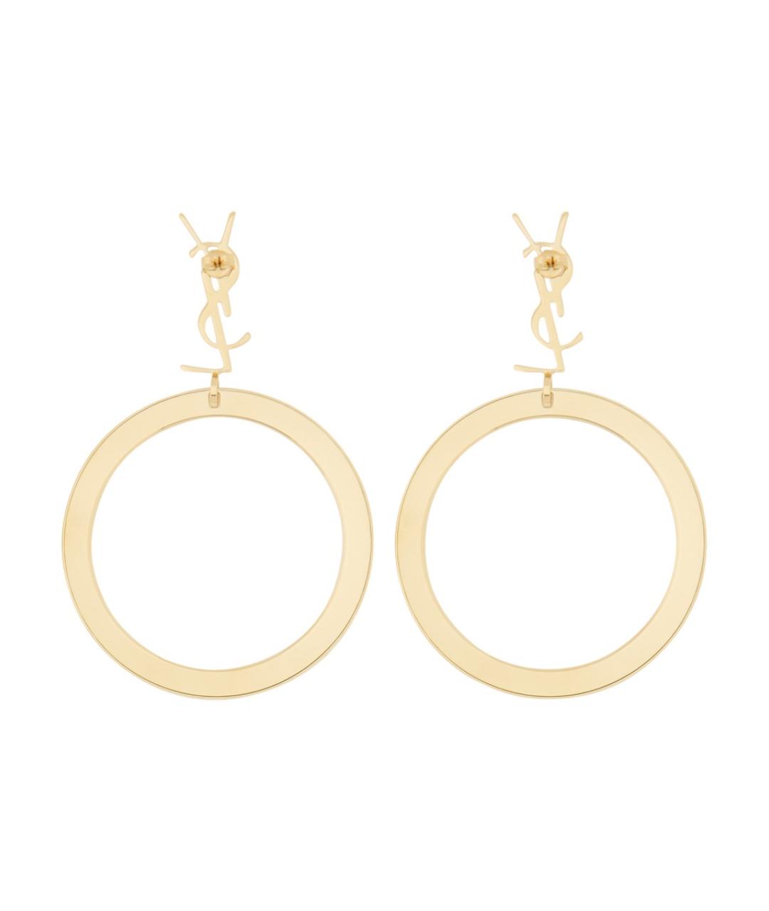 SAINT LAURENT Золотые металлические серьги, фото 2