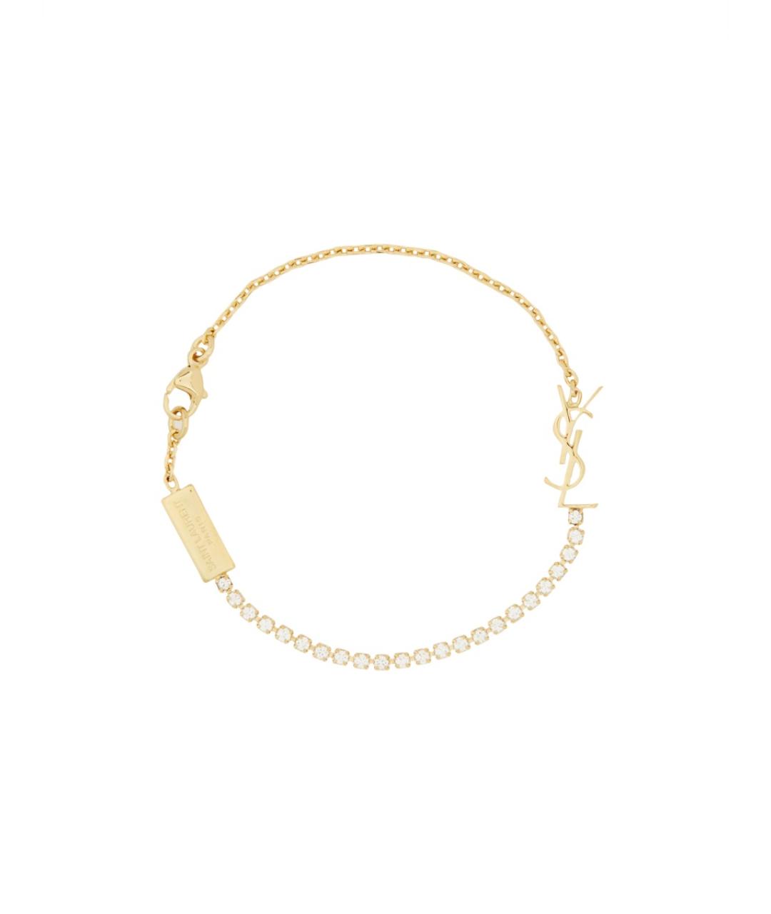 SAINT LAURENT Золотой металлический браслет, фото 1
