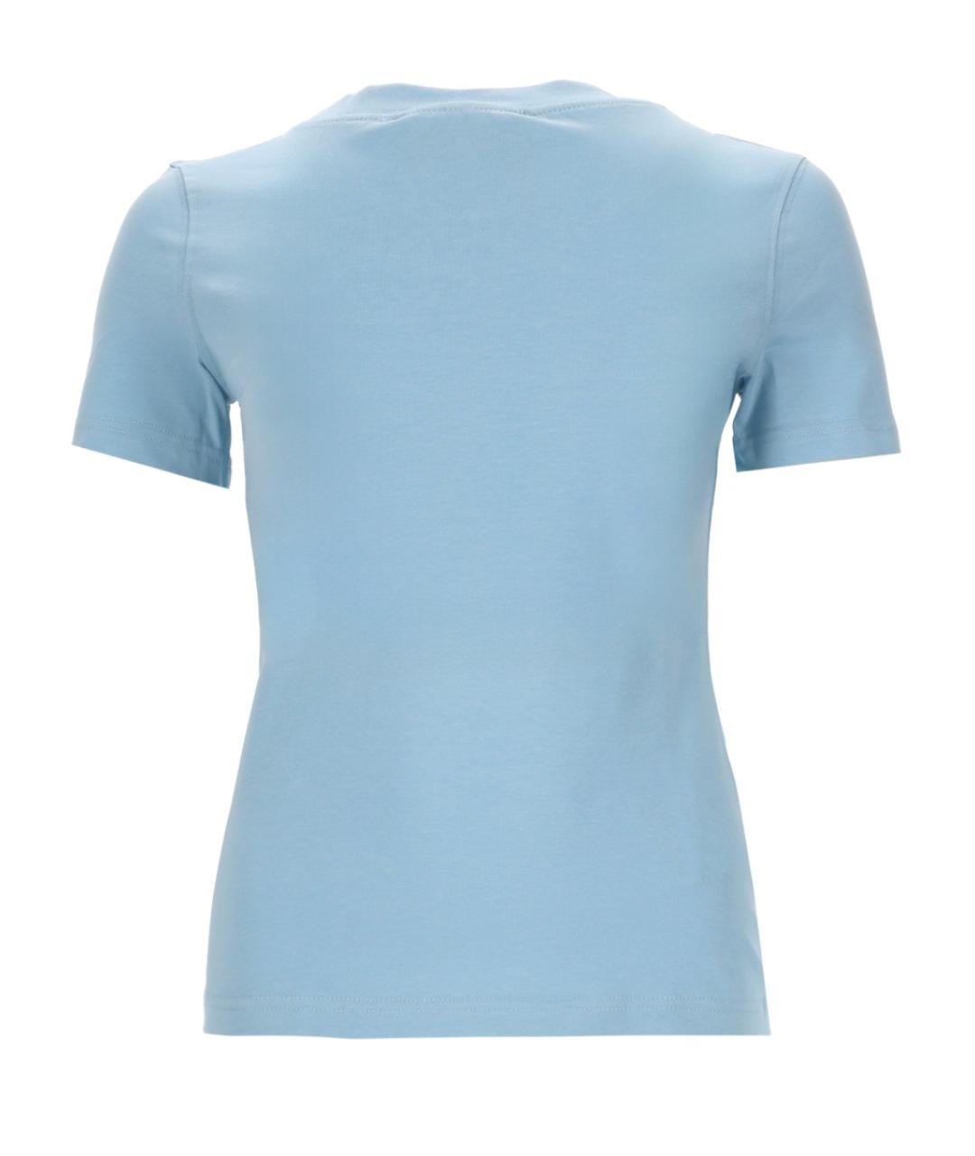VERSACE JEANS COUTURE Голубая хлопковая футболка, фото 2