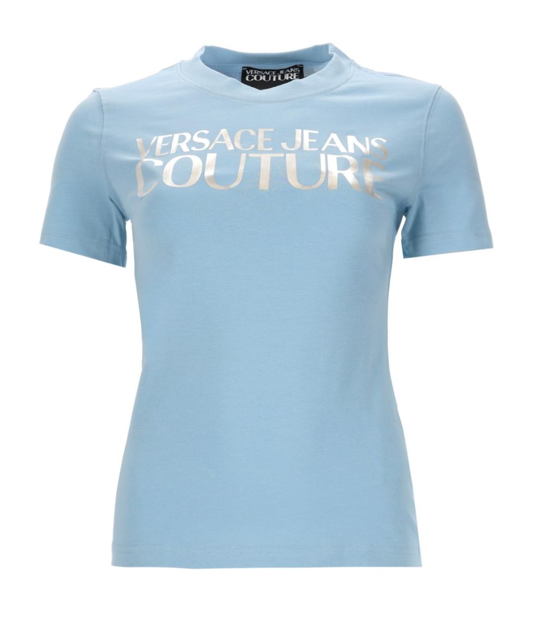 VERSACE JEANS COUTURE Голубая хлопковая футболка, фото 1