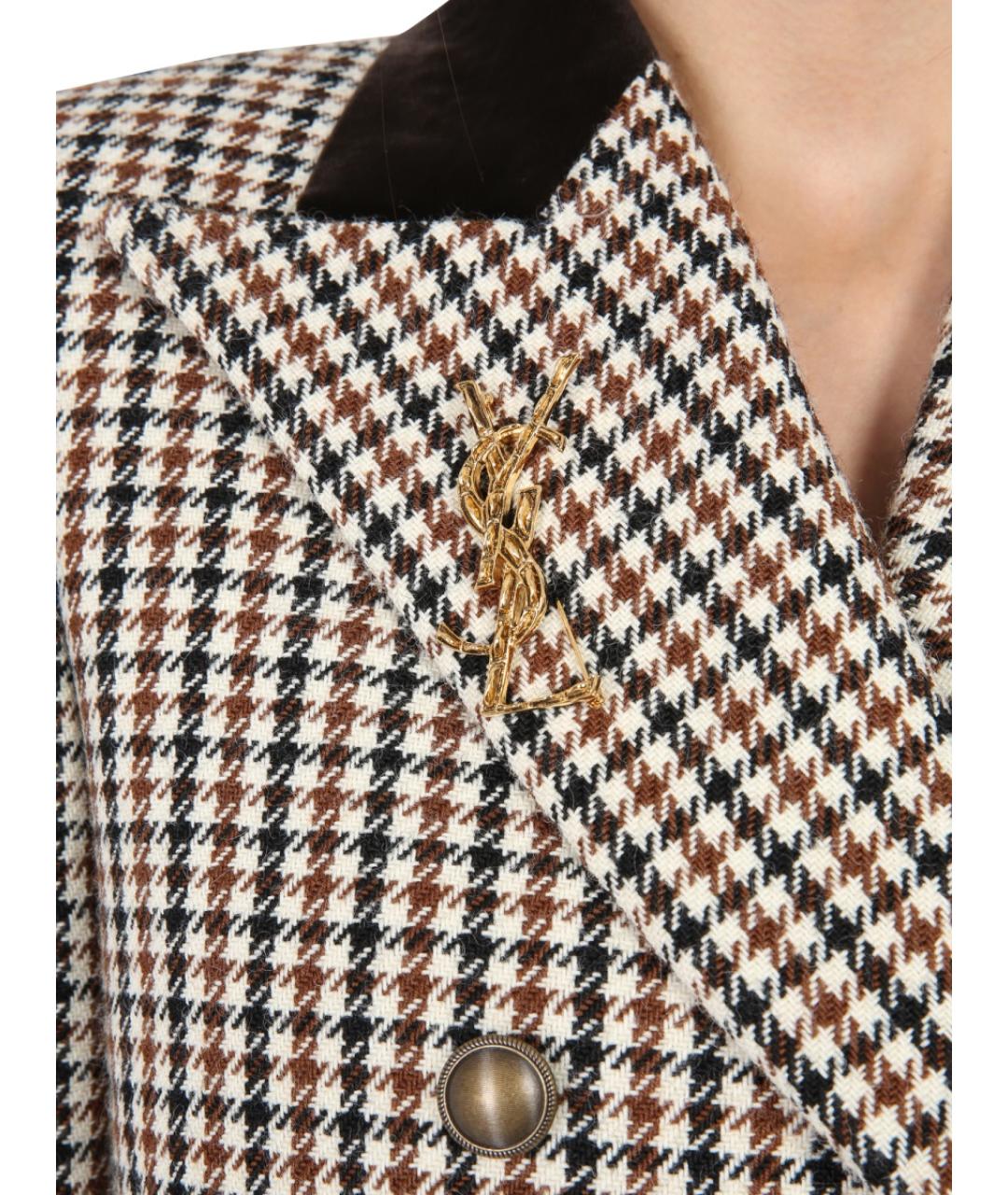 SAINT LAURENT Золотая металлическая булавка / брошь, фото 3