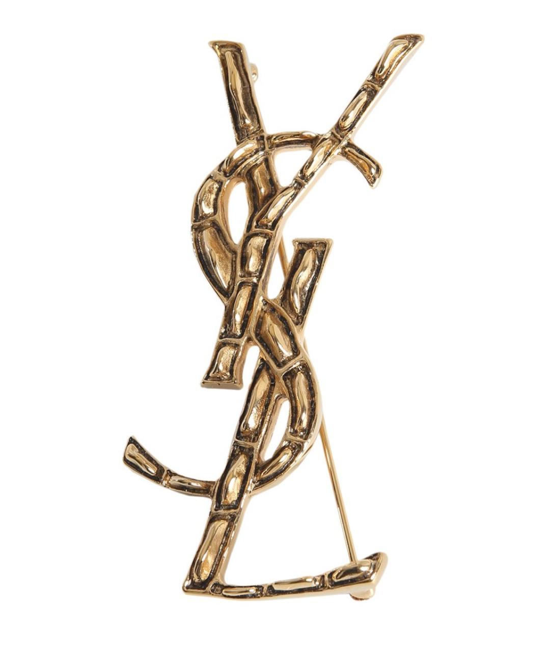 SAINT LAURENT Золотая металлическая булавка / брошь, фото 1