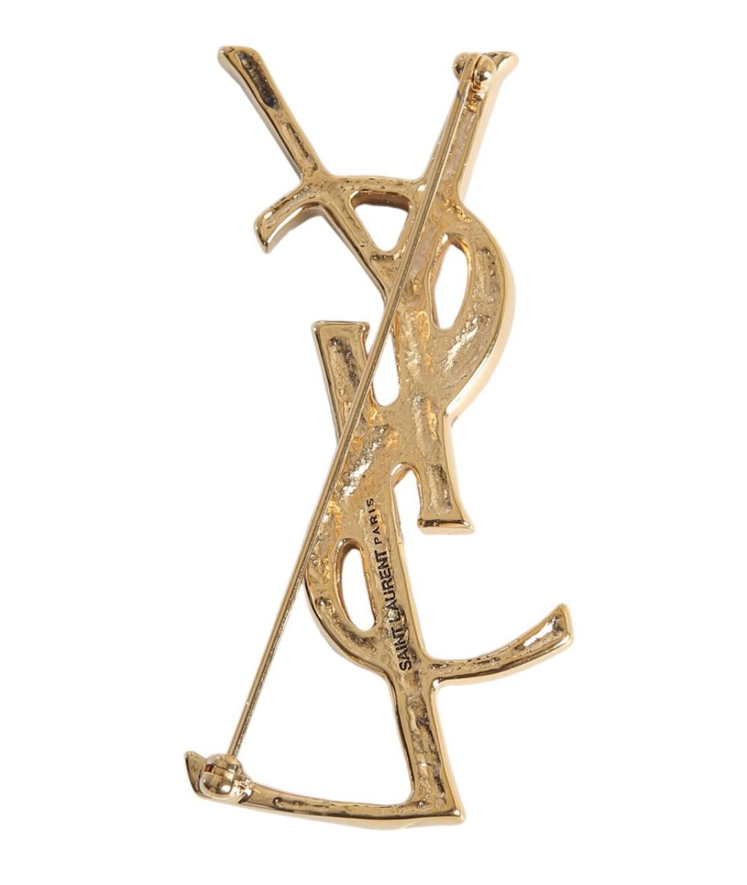 SAINT LAURENT Золотая металлическая булавка / брошь, фото 2
