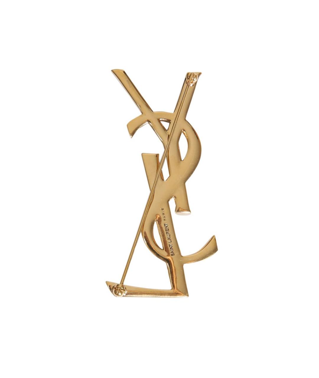 SAINT LAURENT Золотая металлическая булавка / брошь, фото 2