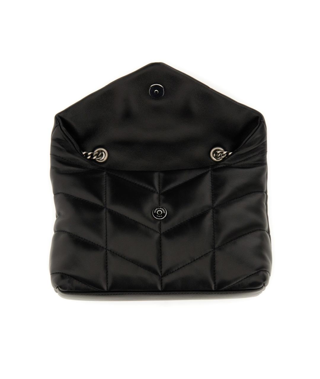 SAINT LAURENT Черная кожаная сумка через плечо, фото 3