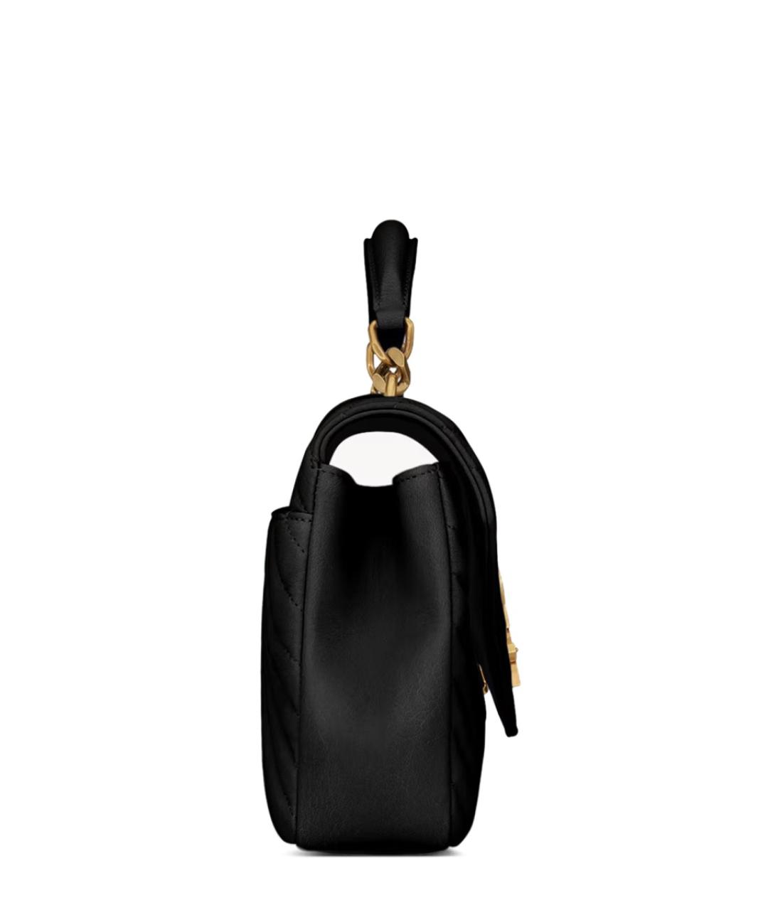 SAINT LAURENT Черная кожаная сумка через плечо, фото 4