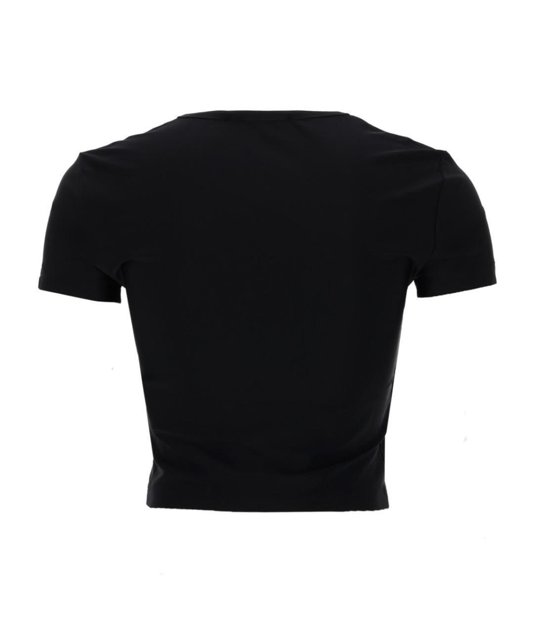VERSACE JEANS COUTURE Черная полиамидовая футболка, фото 2