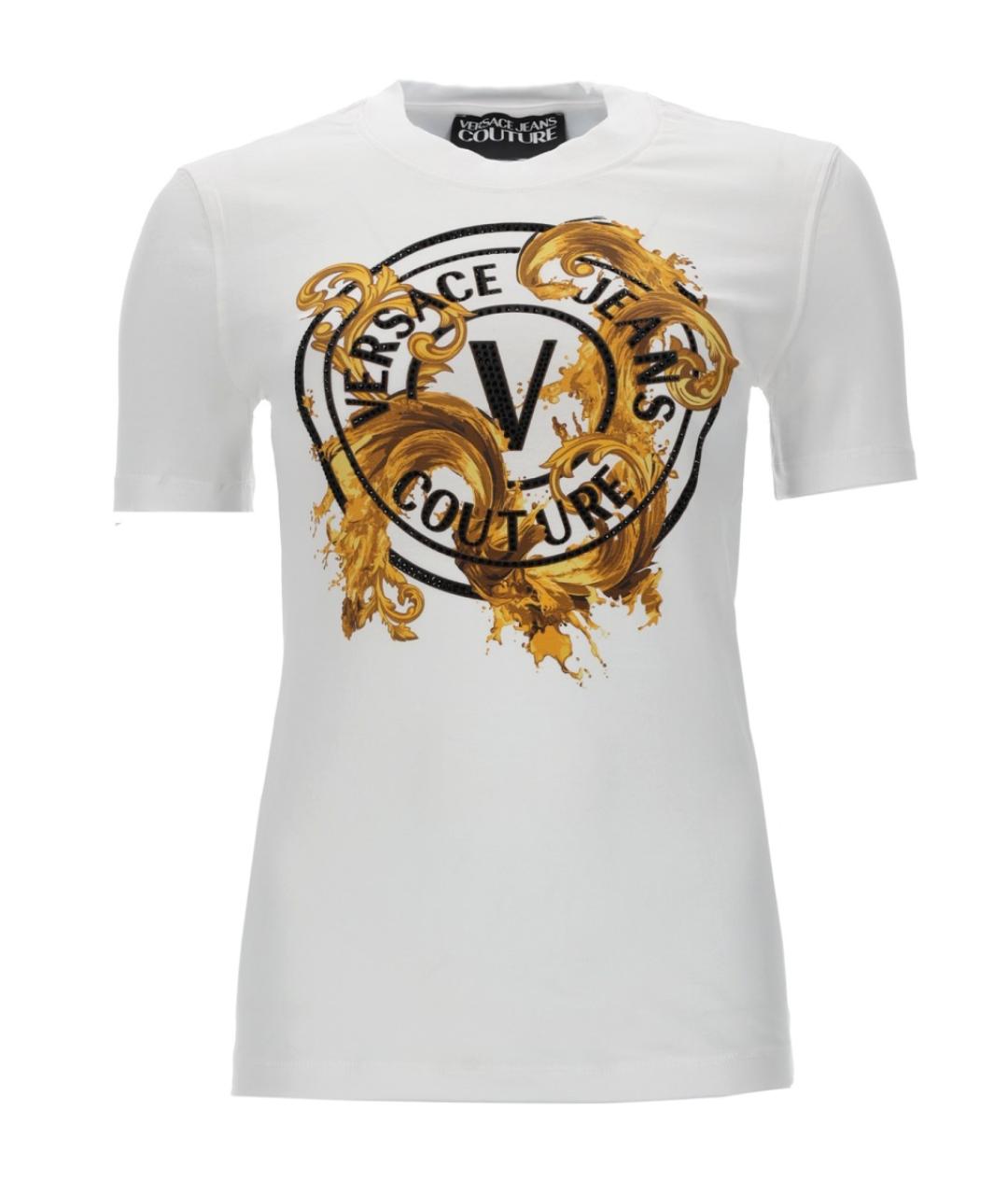 VERSACE JEANS COUTURE Белая хлопковая футболка, фото 1