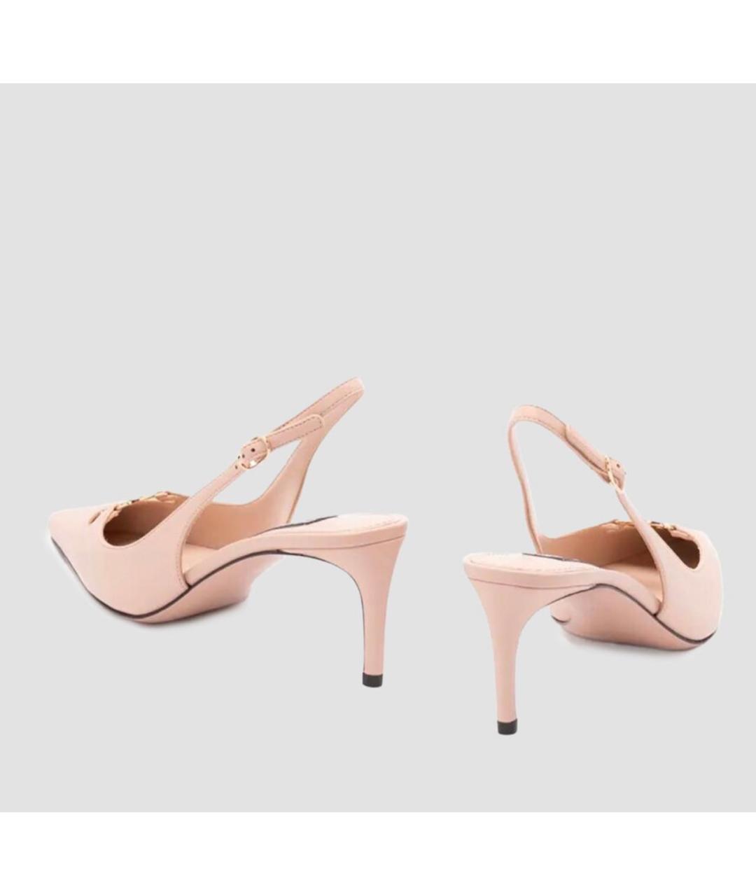 DOLCE&GABBANA Розовые кожаные туфли, фото 3