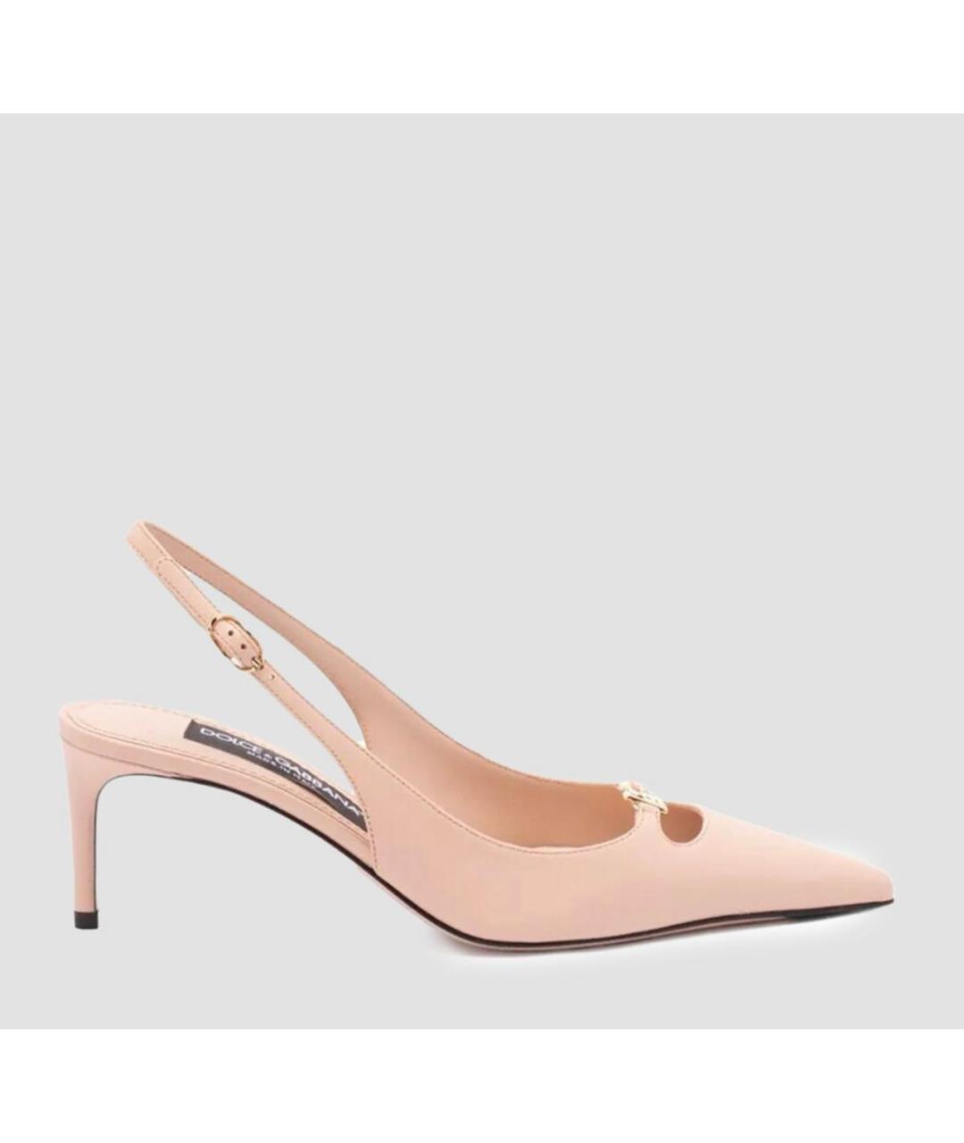 DOLCE&GABBANA Розовые кожаные туфли, фото 5