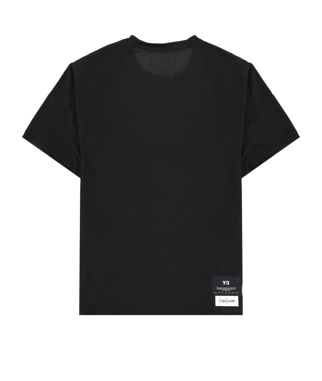 Y-3 Черная вискозная футболка, фото 2