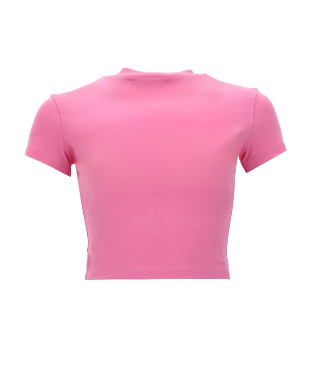 VERSACE JEANS COUTURE Розовая хлопковая футболка, фото 2