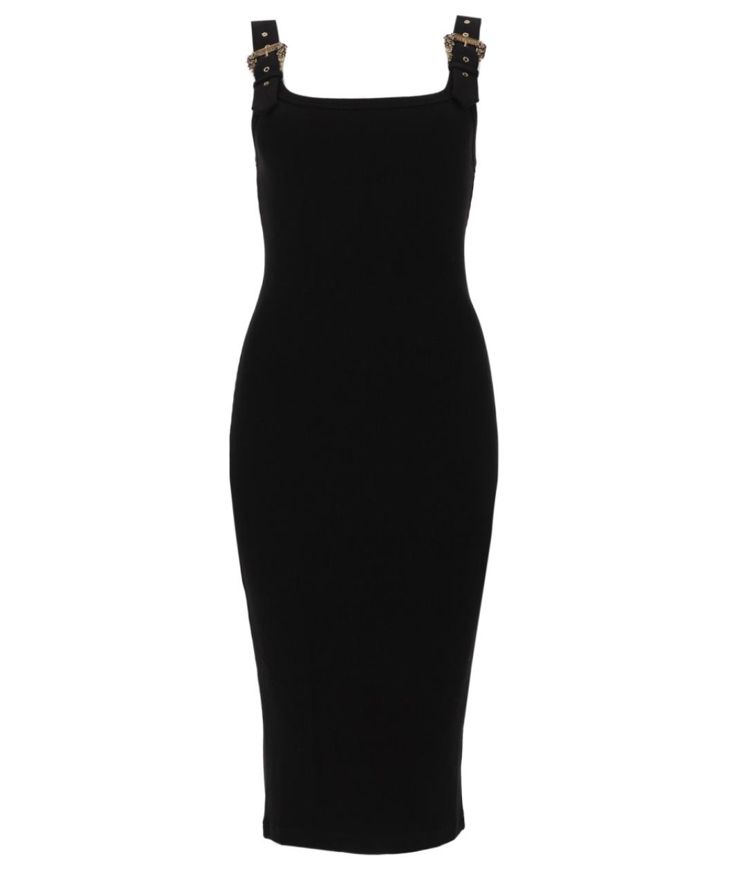 VERSACE JEANS COUTURE Черное хлопковое повседневное платье, фото 1