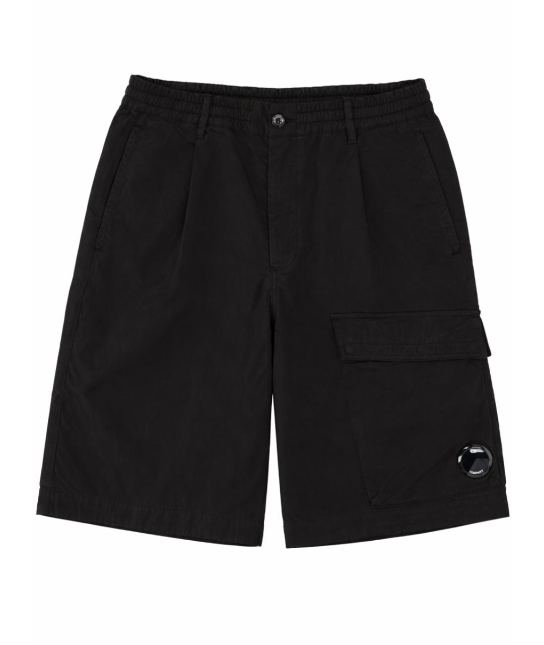 CP COMPANY Черные хлопковые шорты, фото 1