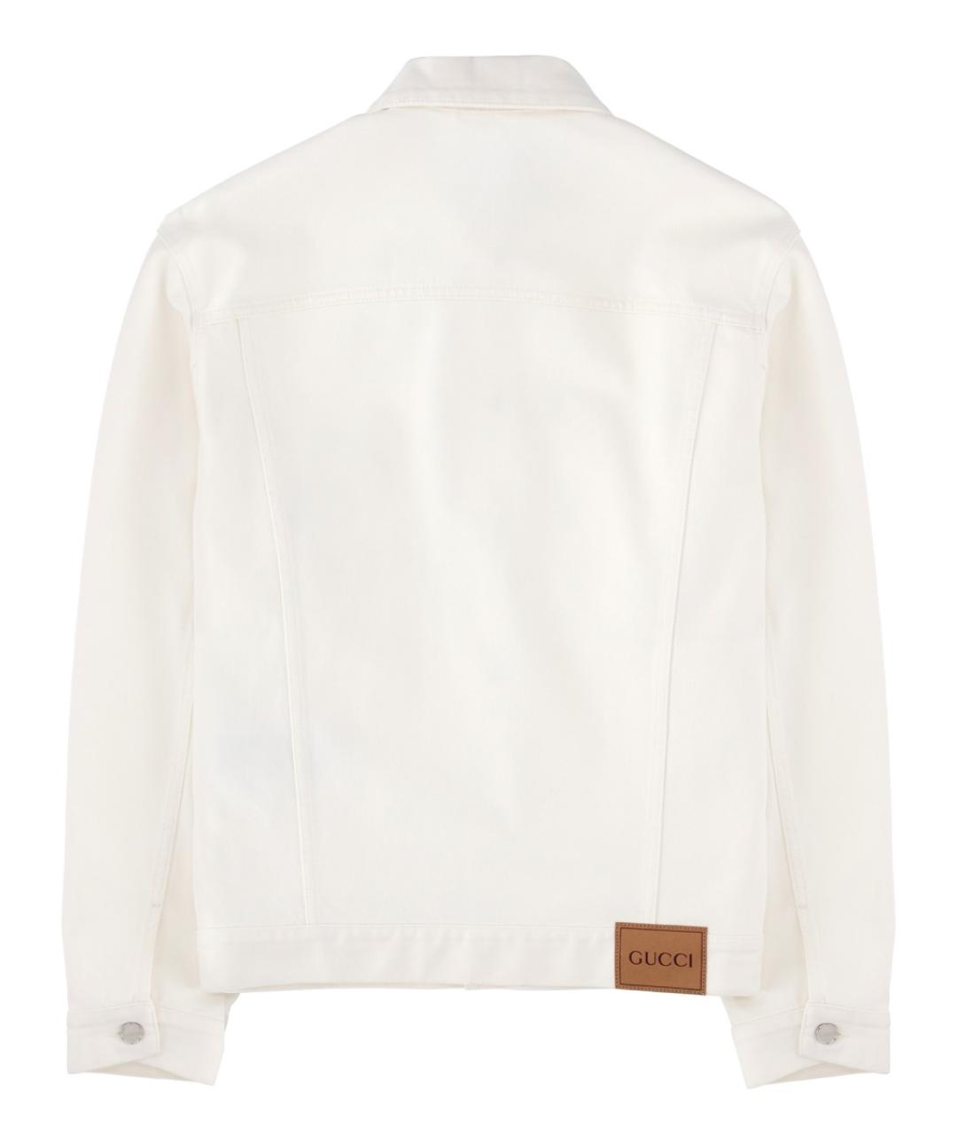 GUCCI Белая хлопковая куртка, фото 2