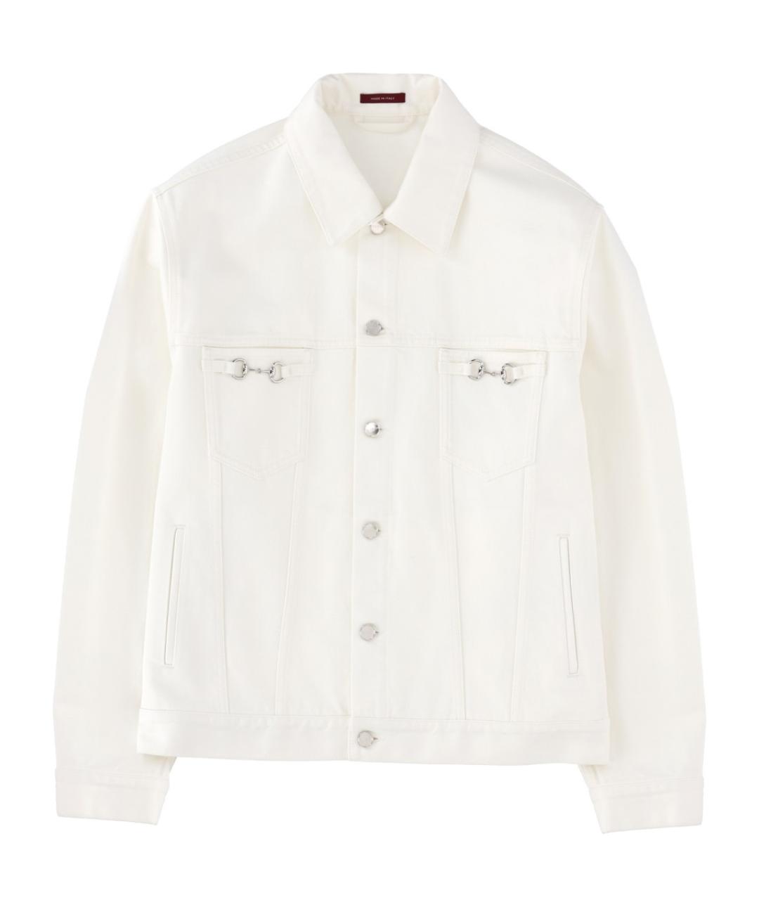 GUCCI Белая хлопковая куртка, фото 1