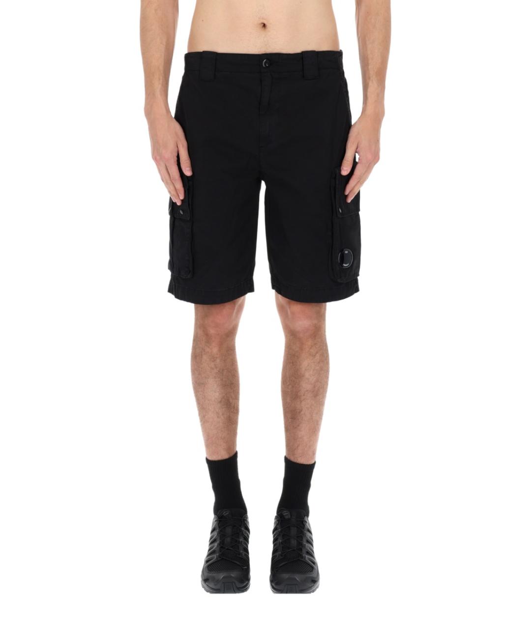 CP COMPANY Черные хлопковые шорты, фото 6