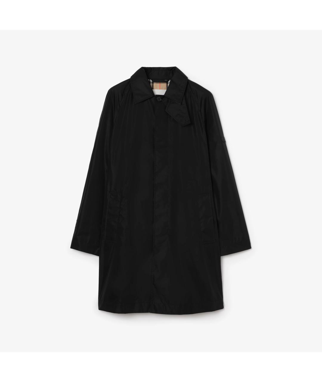 BURBERRY Черный полиамидовый тренч / плащ, фото 3