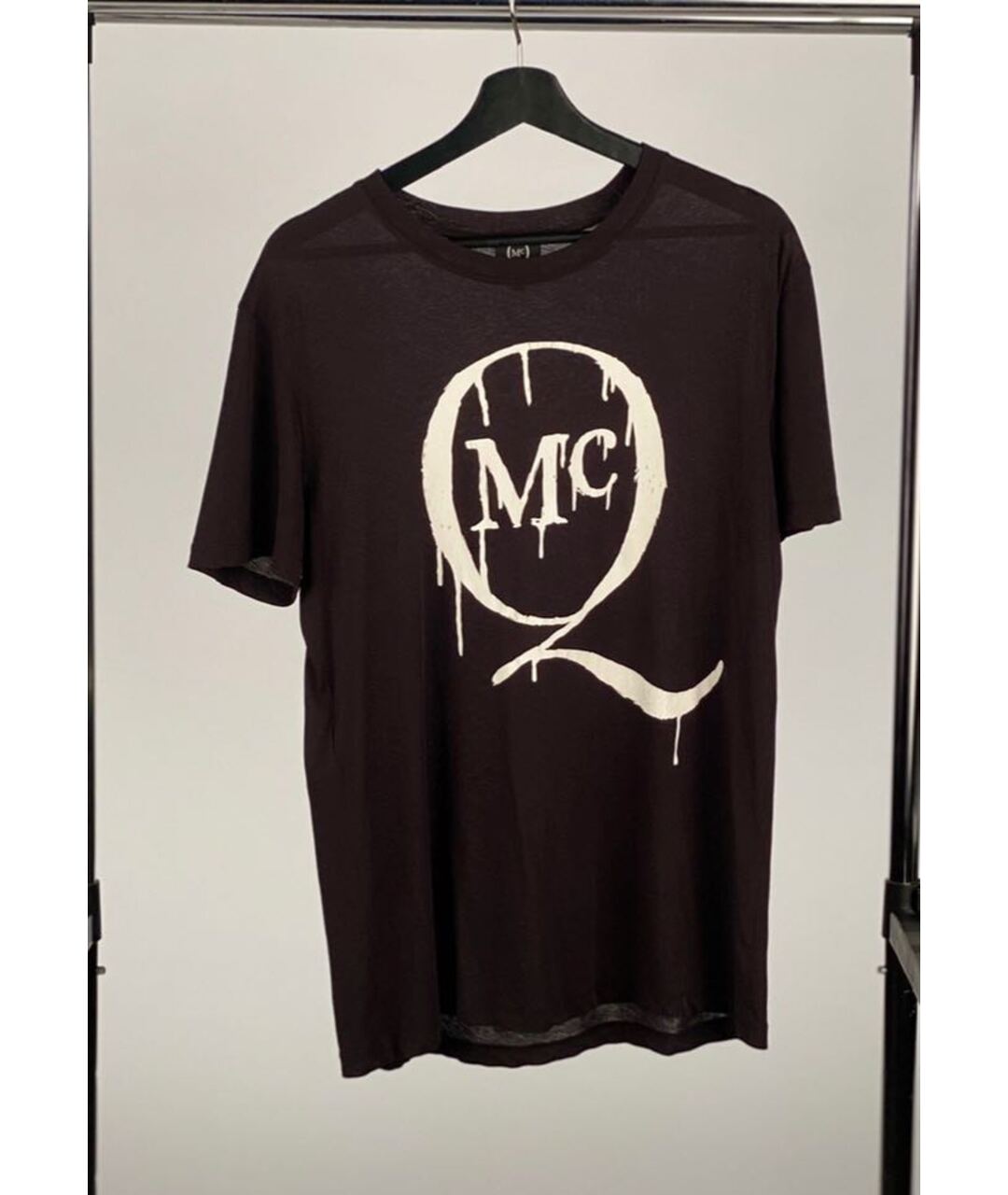 MCQ ALEXANDER MCQUEEN Черная хлопковая футболка, фото 4