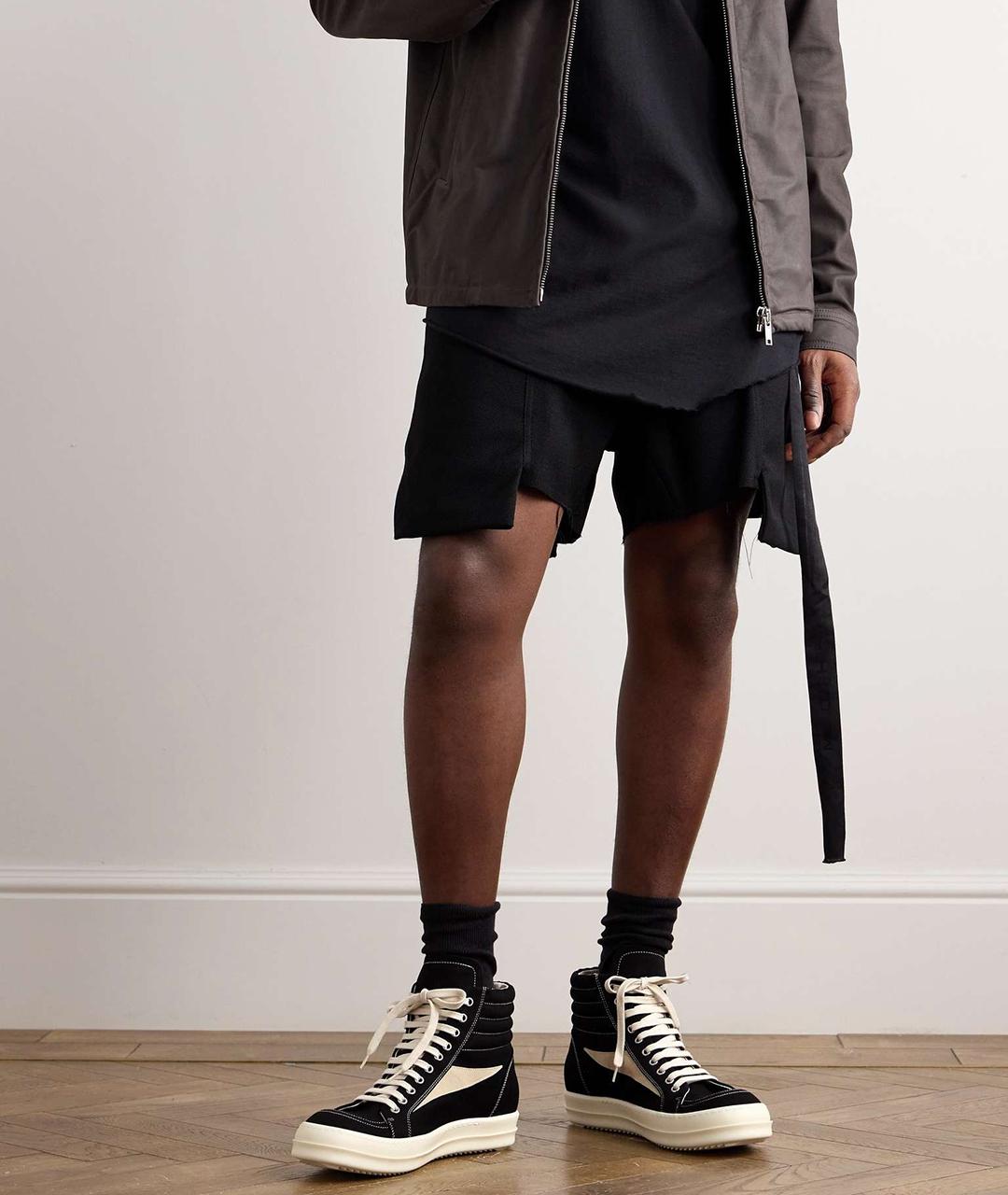 RICK OWENS Черные текстильные кеды, фото 4